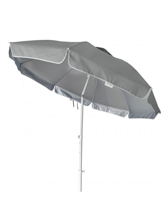 ΟΜΠΡΕΛΑ ΒΕΡΑΝΤΑΣ-ΚΗΠΟΥ-ΘΑΛΑΣΣΗΣ ΓΚΡΙ  ΜΕ ΑΣΗΜΙ ΕΞΩΤΕΡΙΚΗ ΕΠΙΣΤΡΩΣΗ ΕΝΙΣΧΥΜΕΝΗ 2m ΜΕΤΑΛΛΙΚΗ