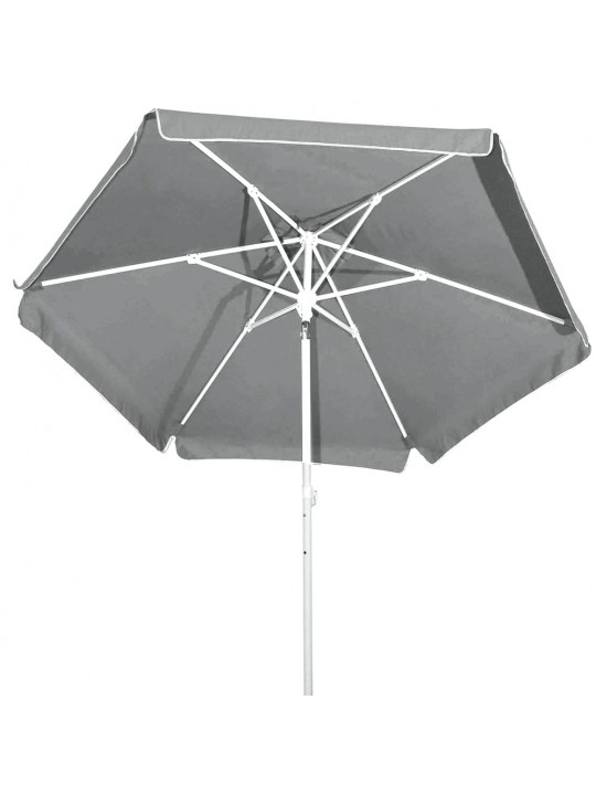 ΟΜΠΡΕΛΑ ΒΕΡΑΝΤΑΣ-ΚΗΠΟΥ-ΘΑΛΑΣΣΗΣ 2m ΓΚΡΙ  ME ΕΞΩΤΕΡΙΚΗ ΑΣΗΜΙ ΕΠΙΣΤΡΩΣΗ ΜΕΤΑΛΛΙΚΗ ΒΑΡΕΩΣ ΤΥΠΟΥ