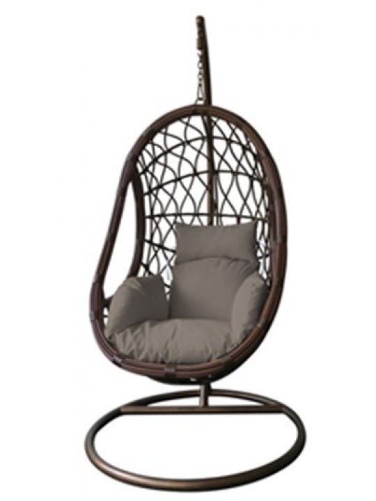 ΚΡΕΜΑΣΤΗ ΠΟΛΥΘΡΟΝΑ  ΜΕ ΡΕ RATTAN ΚΑΦΕ ΔΥΟ ΤΟΝΩΝ ME ΒΑΣΗ ΚΑΙ ΙΣΤΟ ΜΕΤΑΛΛΙΚΟ ΣΕ ΜΑΥΡΟ ΧΡΩΜΑ