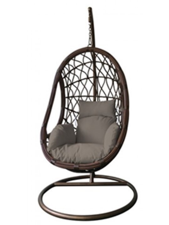 ΚΡΕΜΑΣΤΗ ΠΟΛΥΘΡΟΝΑ  ΜΕ ΡΕ RATTAN ΦΥΣΙΚΟ ME ΒΑΣΗ ΚΑΙ ΙΣΤΟ ΜΕΤΑΛΛΙΚΟ ΣΕ ΚΑΦΕ ΧΡΩΜΑ