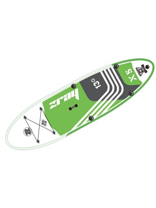 zray ΣΑΝΙΔΑ SUP Χ5 ΛΕΥΚΗ - ΠΡΑΣΙΝΟ  396x91x15cm ΜΕ ΕΝΑ ΠΤΕΡΥΓΙΟ