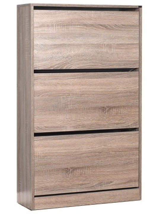 ΠΑΠΟΥΤΣΟΘΗΚΗ ΜΕ ΤΡΕΙΣ ΠΟΡΤΕΣ -ΠΡΟΑΙΡΕΤΙΚΑ  ΑΕΡΙΖΟΜΕΝΗ ΠΛΑΤΗ  73x26x119 εκ LATTE