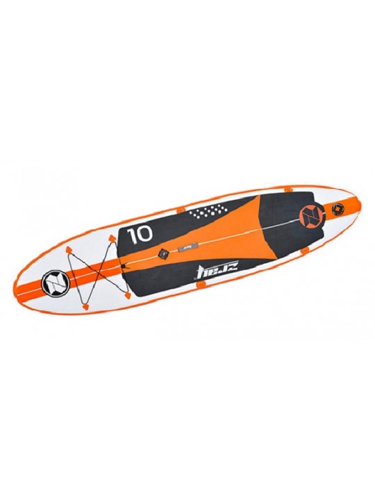 zray ΣΑΝΙΔΑ SUP W1 SURF ΛΕΥΚΗ - ΠΟΡΤΟΚΑΛΙ 305x76x15cm ΜΕ ΔΥΟ ΠΤΕΡΥΓΙΑ
