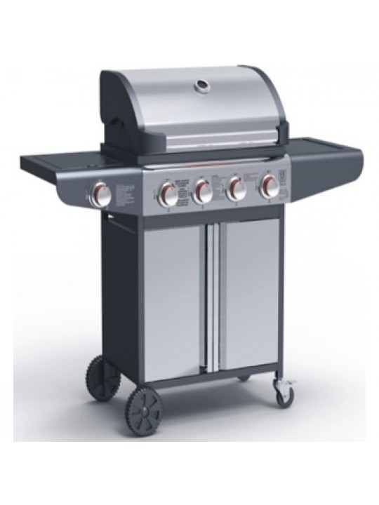 Campfire ΨΗΣΤΑΡΙΑ ΜΕ 4 ΚΑΥΣΤΗΡΕΣ & EXTRA ΕΣΤΙΑ  ΜΕ LED ΔΙΑΚΟΠΤΕΣ-ΙΝΟΧ