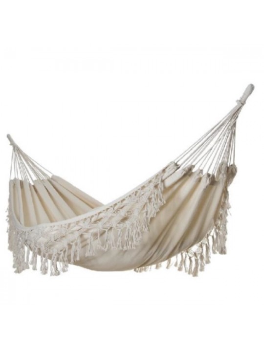 ΑΙΩΡΑ ΔΙΠΛΗ ΒΑΜΒΑΚΕΡΗ - ΔΙΑΣΤΑΣΕΙΣ:200 x150cm ΛΕΥΚΗ ΜΕ ΚΡΟΣΙ ΔΑΝΤΕΛΑ