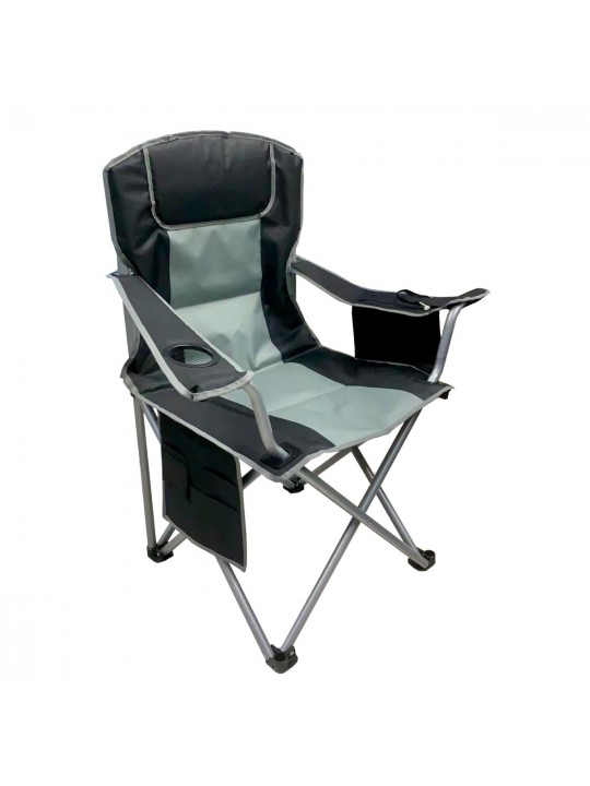 ΠΟΛΥΘΡΟΝΑ ΑΡΘΡΩΤΗ ΜΕΤΑΛΛΙΚΗ POLYESTER  600D -ME ΨΥΓΕΙΟΤΣΑΝΤΑ & ΠΟΤΗΡΟΘΗΚΗ ΓΚΡΙ-ΜΑΥΡΗ