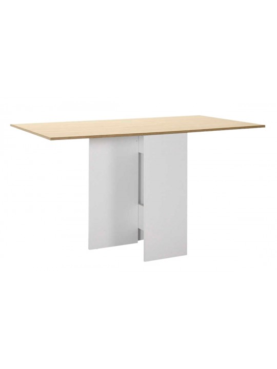 ΤΡΑΠΕΖΙ ΚΟΥΖΙΝΑΣ ΕΠΕΚΤΕΙΝΟΜΕΝΟ-ΣΠΑΣΤΟ 28-84-140x75x77 εκ ΛΕΥΚΟ- ΙΤΑΛΙΚΟΣ ΔΡΥΣ