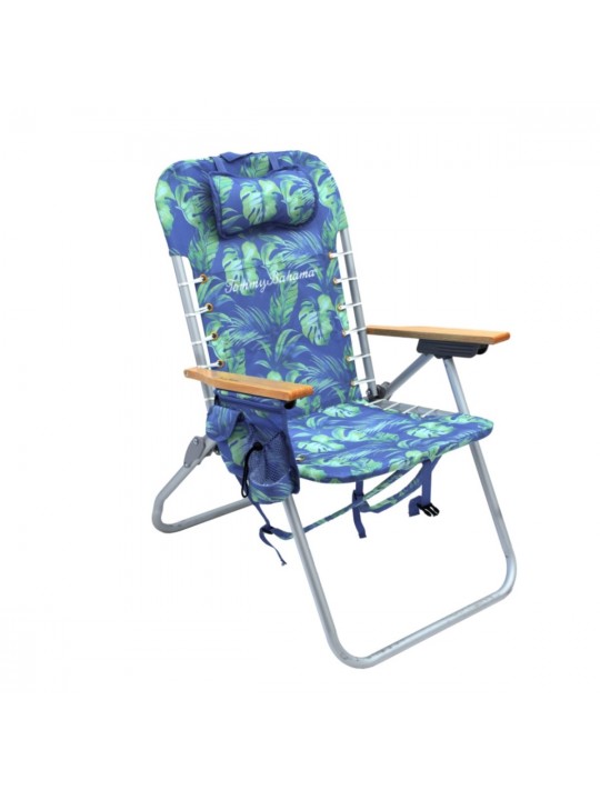 Tommy Bahama ΚΑΡΕΚΛΑ ΠΑΡΑΛΙΑΣ & CAMPING- 42cm ΥΨΟΣ ΚΑΘΙΣΜΑΤΟΣ -ΑΛΟΥΜΙΝΙΟΥ 4 ΘΕΣΕΩΝ ME POLYESTER 600D