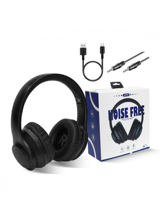 ANC800 Ασύρματα / Ενσύρματα On Ear Ακουστικά με 18 ώρες Λειτουργίας Μαύρα