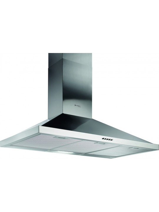 Pyramis Ecoline Τετράγωνος Απορροφητήρας Καμινάδα 90cm Inox