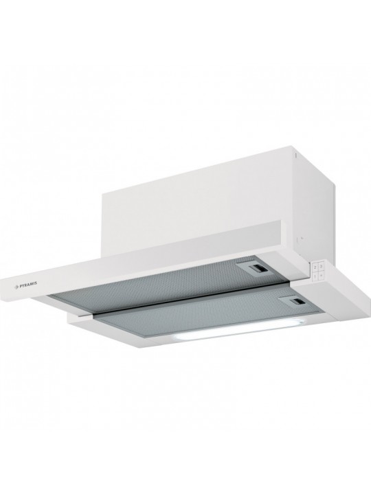 Pyramis Essential Turbo Συρόμενος Απορροφητήρας 60cm Λευκός