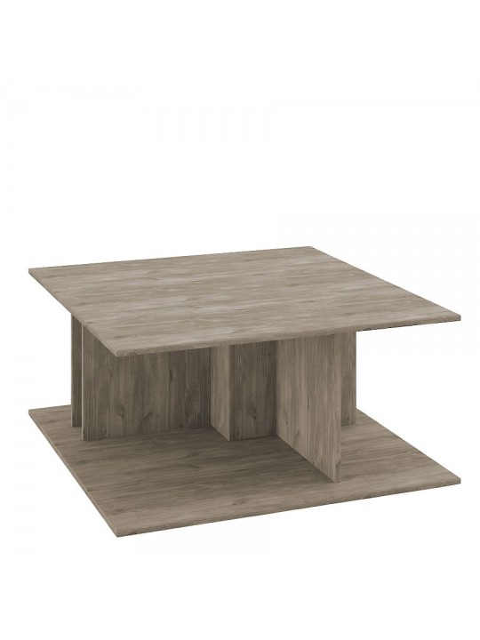 Τραπεζάκι Σαλονιού ArteLibre ΑΡΙΑΔΝΗ Raw Endgrain Oak/K105 90x90x43cm