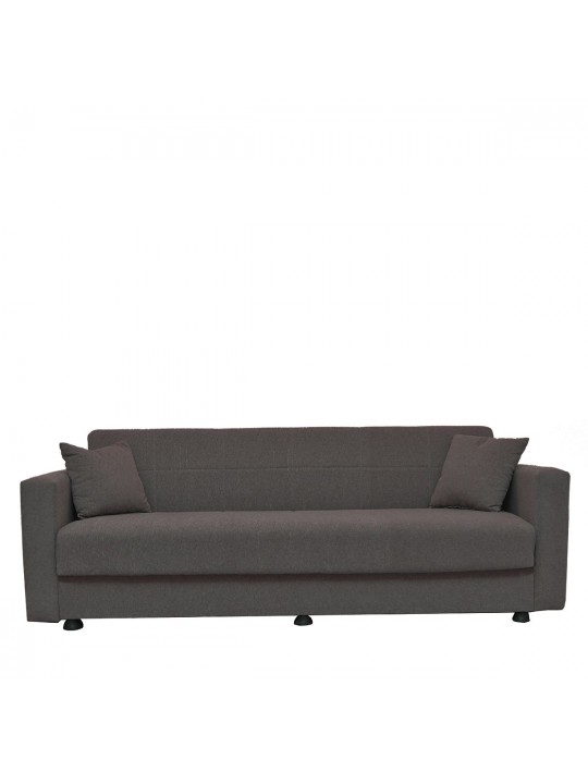 Καναπές Κρεβάτι ArteLibre AMETHYST Τριθέσιος Σκούρο Γκρι 214x78x78cm