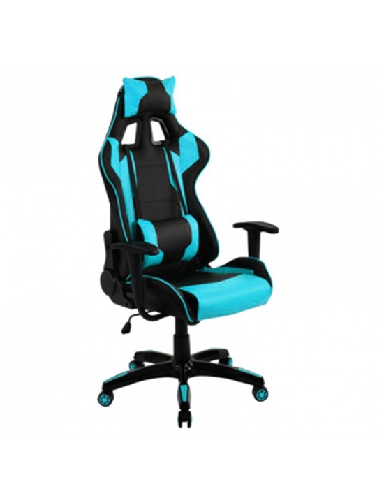 Πολυθρόνα Γραφείου ArteLibre Gaming ΚΥΛΛΗΝΗ Μπλε/Μαύρο PVC 66x67x127-135cm