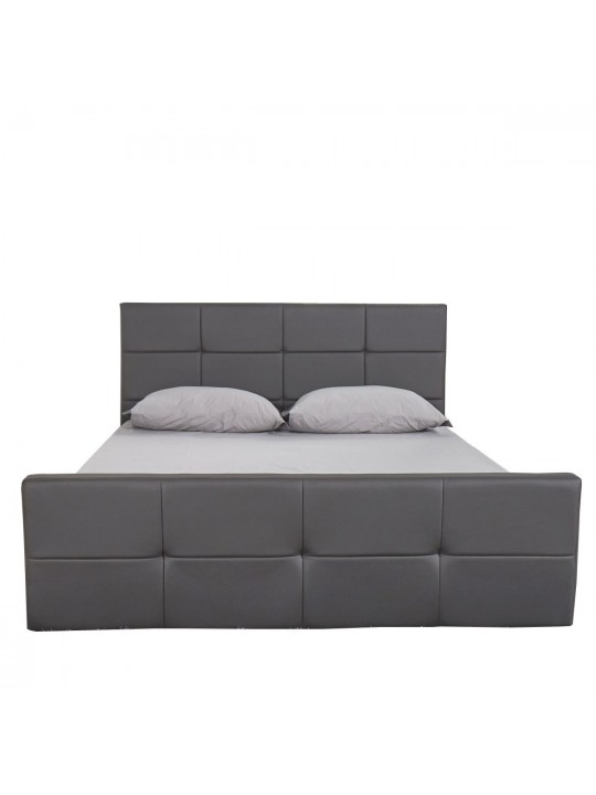 Κρεβάτι ArteLibre ANEMONE Γκρι PU 216x160.5x93cm (Στρώμα 150x200cm)