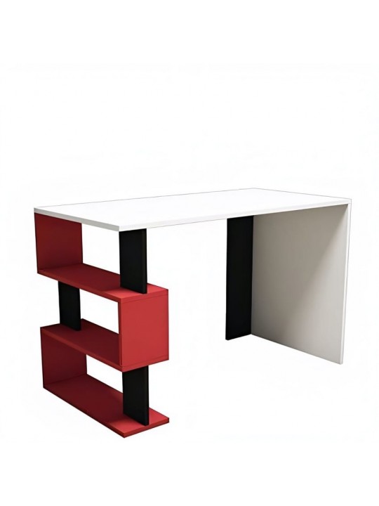 Γραφείο ArteLibre AIGINA Λευκό/Κόκκινο/Μαύρο 120x60x75cm