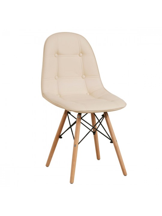 Καρέκλα ArteLibre PEEP Μπεζ PVC/Ξύλο 44x52.5x84cm