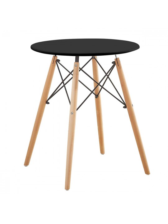 Τραπέζι ArteLibre RAPTOR Μαύρο MDF/Ξύλο 60x60x70cm