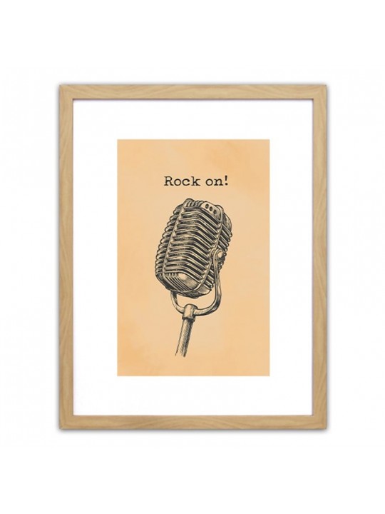 Πίνακας Σε Κορνίζα ArteLibre Πλαστικό 'Rock On!' 35x45x1.8cm
