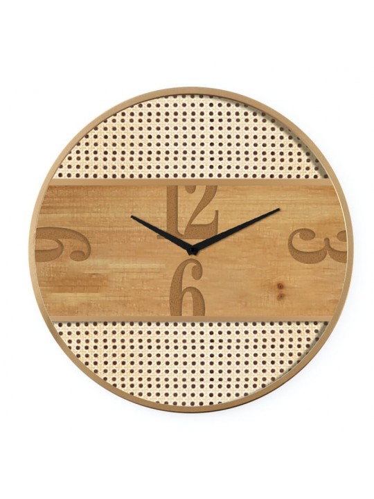 Ρολόι Τοίχου ArteLibre Φυσικό Μέταλλο/MDF 50x50x3.5cm