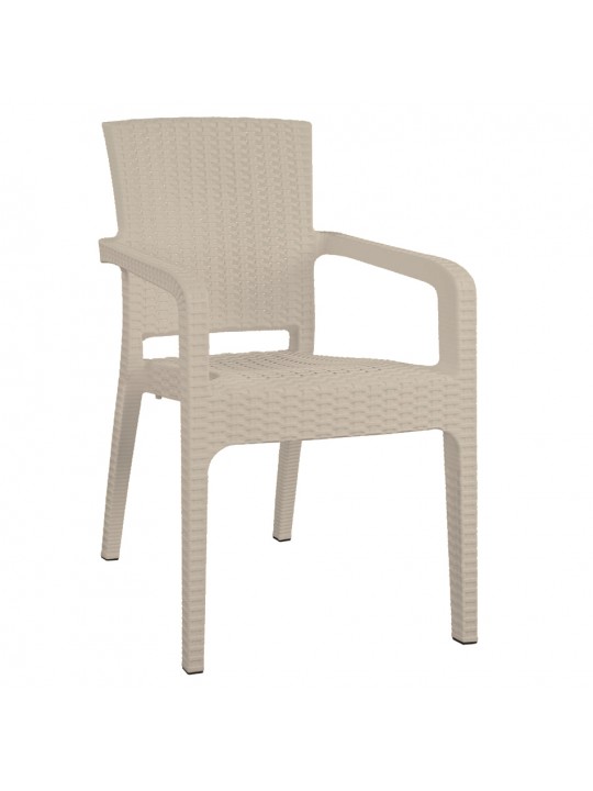 Καρέκλα Κήπου ArteLibre Μπεζ Rattan 58x55x87cm