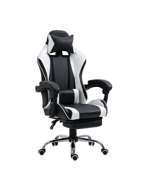 Καρέκλα Γραφείου ArteLibre Gaming BRAY Λευκό/Μαύρο PVC 67x50x120-127cm
