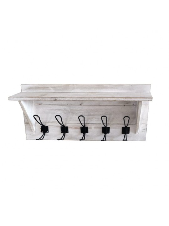 Κρεμάστρα Τοίχου ArteLibre ESTE Γκρι Ξύλο 61x9.5x25.5cm