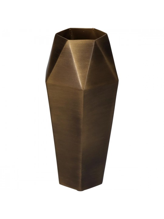 Βάζο ArteLibre Μπρονζέ Μέταλλο 11.5x11.5x25.5cm