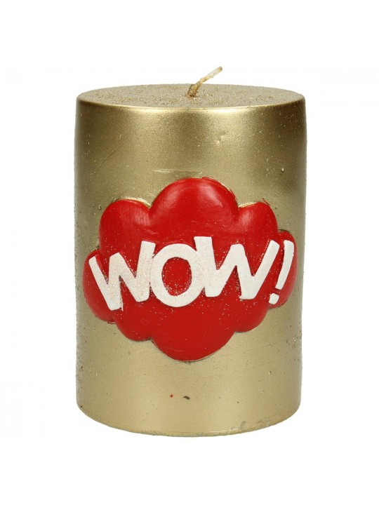 Κερί ArteLibre 'Wow!' Χρυσό 7.5x7.5x10cm