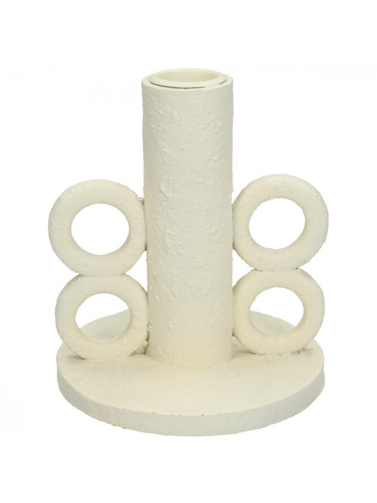Κηροπήγιο ArteLibre Λευκό Polyresin 11x11x12.4cm