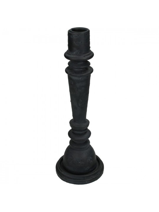 Κηροπήγιο ArteLibre Μαύρο Polyresin 8.5x8.5x25cm