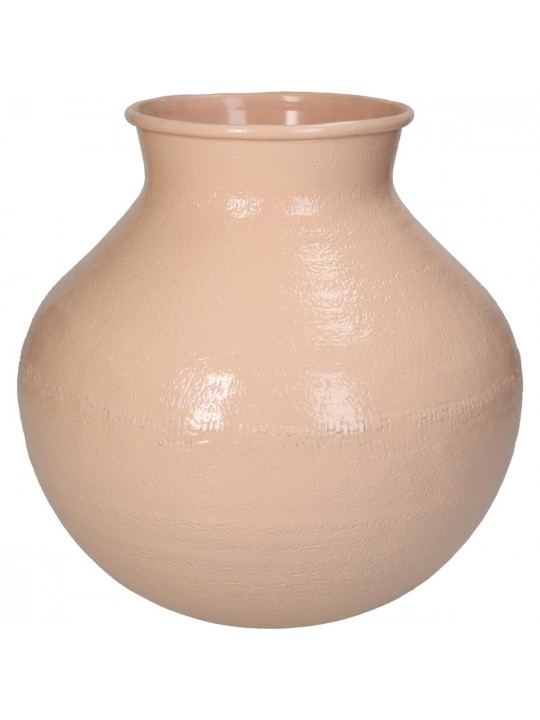 Βάζο ArteLibre Ροδακινί Αλουμίνιο 23x23x23cm