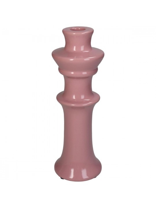 Κηροπήγιο ArteLibre Ροζ Κεραμικό 8x8x24cm