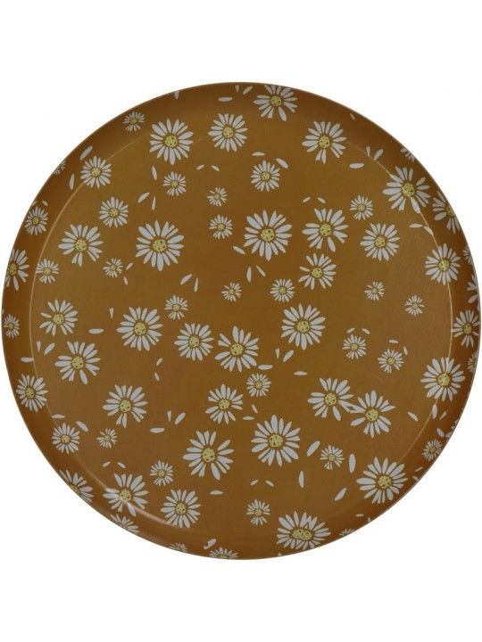 Δίσκος ArteLibre Λουλούδια Πολύχρωμο Μέταλλο 25.5x25.5x1.5cm