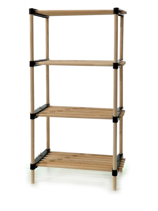 Ραφιέρα 4 Ράφια Φυσικό Ξύλο 49x28x92cm