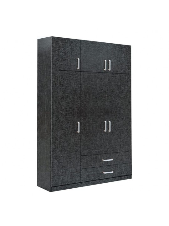 Ντουλάπα ArteLibre BENGTA Μαύρο Μοριοσανίδα 150x60x240cm