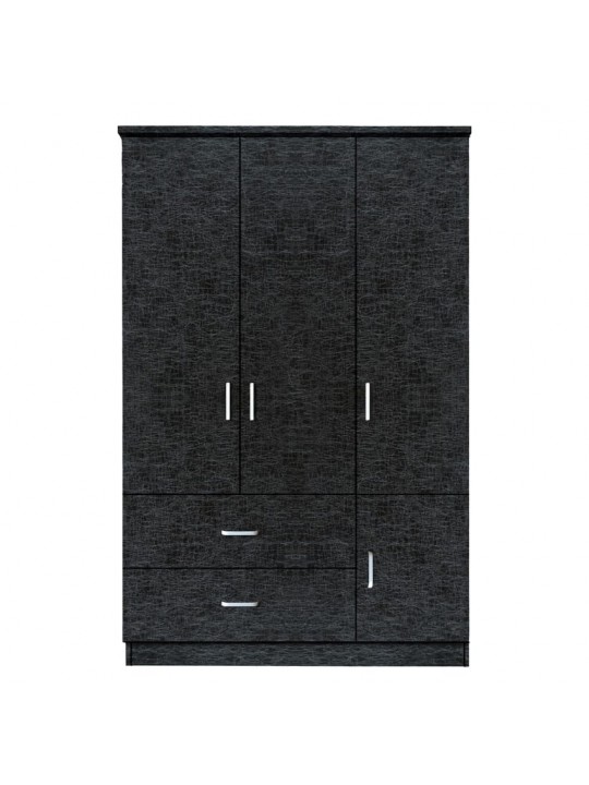 Ντουλάπα ArteLibre TUBEROSA Μαύρο Μοριοσανίδα 120x50x180cm