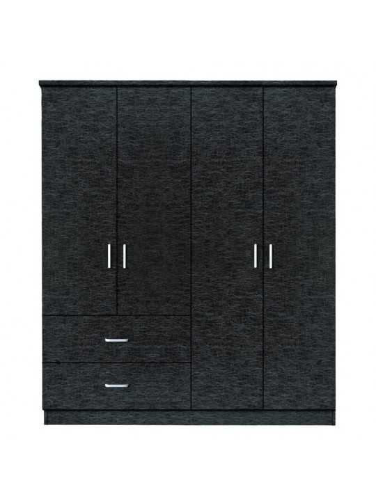 Ντουλάπα ArteLibre HOYA WAX Μαύρο Μοριοσανίδα 119x42x181cm