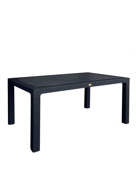 Τραπέζι Κήπου ArteLibre Eco Μαύρο Ανακυκλωμένο PP 150x90x74cm