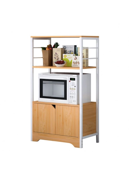 Ραφιέρα Κουζίνας ArteLibre GORAL Δρυς/Λευκό MDF/Μέταλλο 60x30x95cm