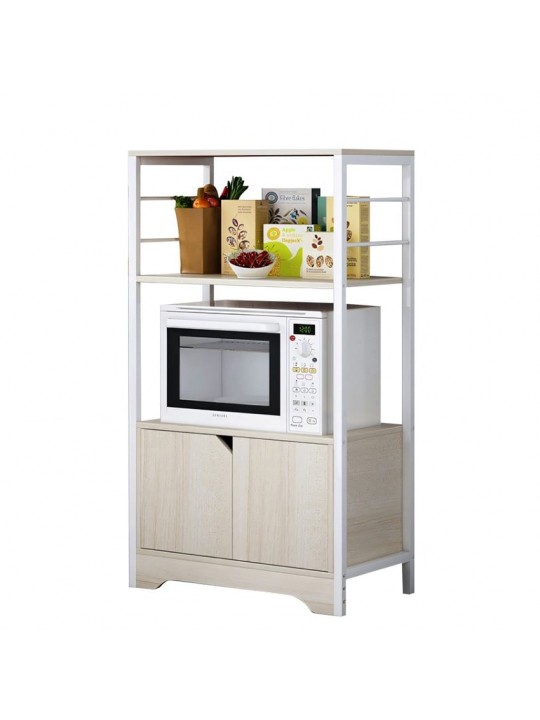 Ραφιέρα Κουζίνας ArteLibre GORAL Maple/Λευκό MDF/Μέταλλο 60x30x95cm