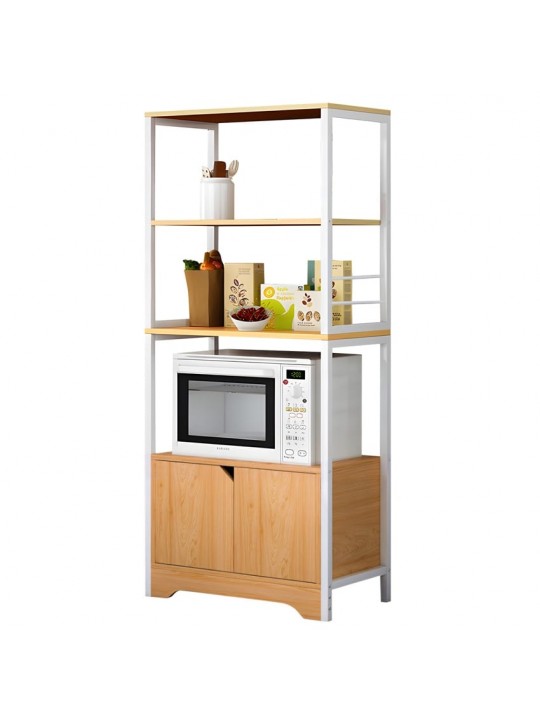 Ραφιέρα Κουζίνας ArteLibre CARIBOU Δρυς/Λευκό MDF/Μέταλλο 60x30x120cm