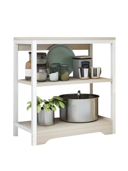 Ραφιέρα Κουζίνας ArteLibre OTTER Maple/Λευκό MDF/Μέταλλο 60x30x66cm