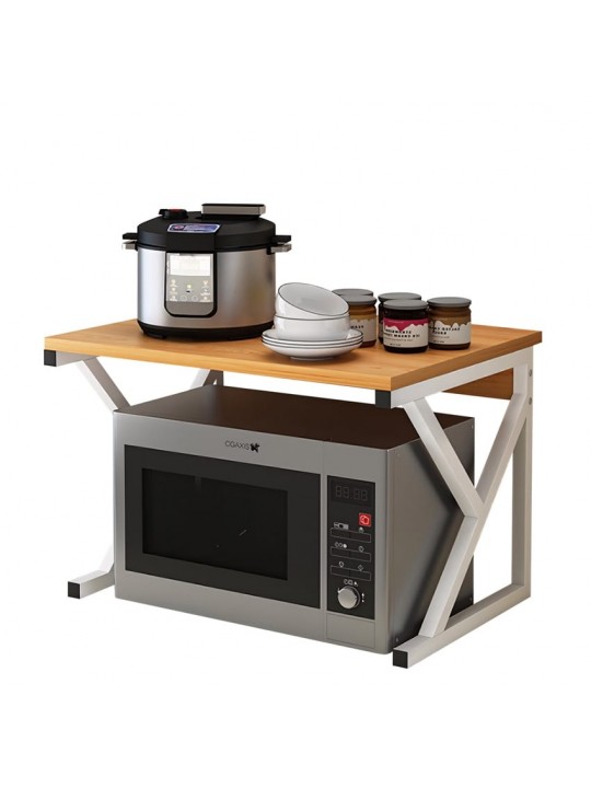 Ραφιέρα Κουζίνας ArteLibre BEAVER Δρυς/Λευκό MDF/Μέταλλο 54x35x34cm