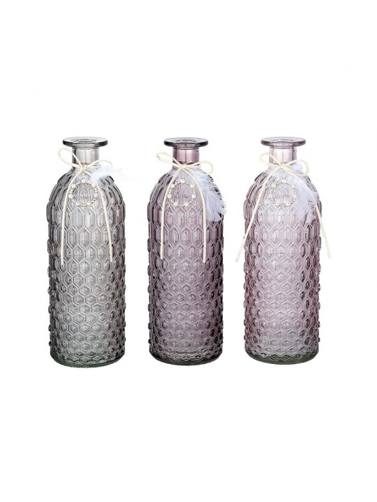 Βάζο ArteLibre Μπουκάλι Γυαλί 8x25cm Σε 3 Χρώματα