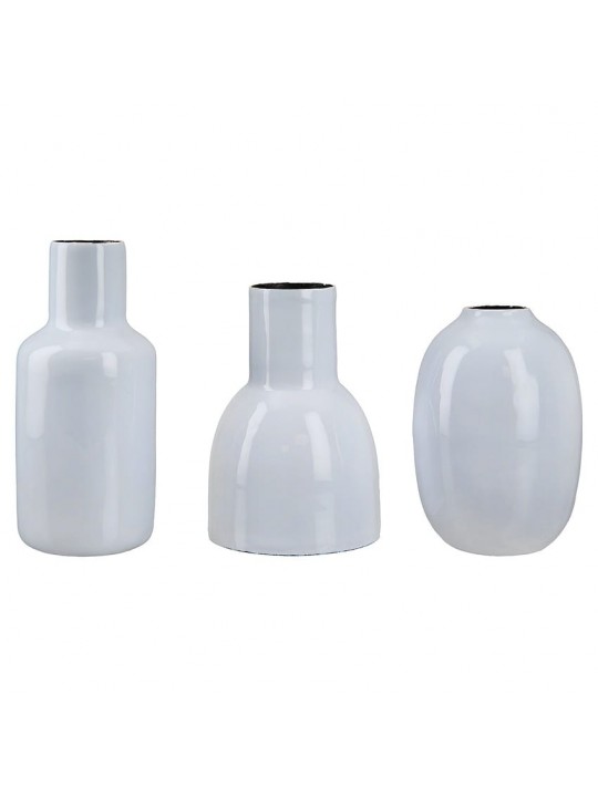 Βάζο Ανοιχτό Μπλε Μέταλλο 6.5x7.5x11.5cm Σε 3 Σχέδια