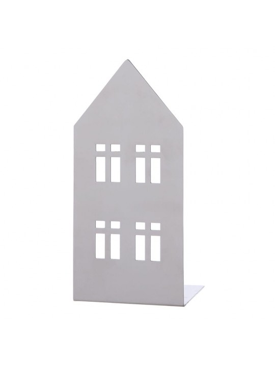 Κηροπήγιο Σπιτάκι 'Casita' Ατσάλι Ασημί 8x11.5x25cm