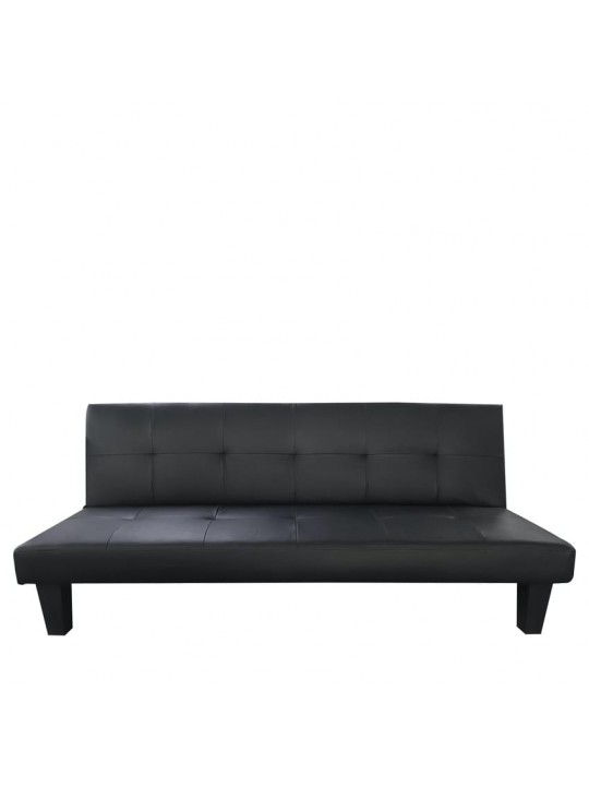 Καναπές Κρεβάτι Τριθέσιος ArteLibre NAHELE Μαύρο PU 179x82.5x78cm