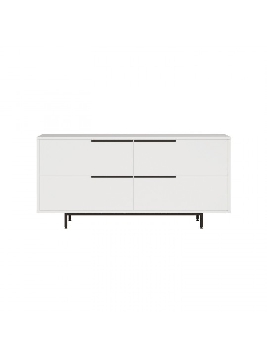 Μπουφές ArteLibre CARTMEL Λευκό Μοριοσανίδα/Μέταλλο 44.5x160x74.3cm