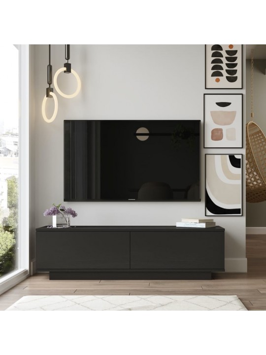 Έπιπλο Τηλεόρασης ArteLibre BRENT Μαύρο Μοριοσανίδα 140x35.5x38.2cm